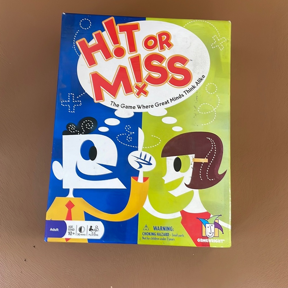 HIT or MISS Game Where Great Minds Think Alike Ages 10+